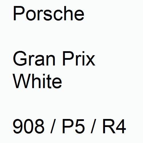 Porsche, Gran Prix White, 908 / P5 / R4.
